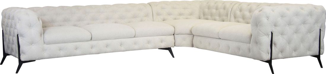 Leonique Chesterfield-Sofa "Amaury L-Form" großes Ecksofa, Chesterfield-Opt günstig online kaufen