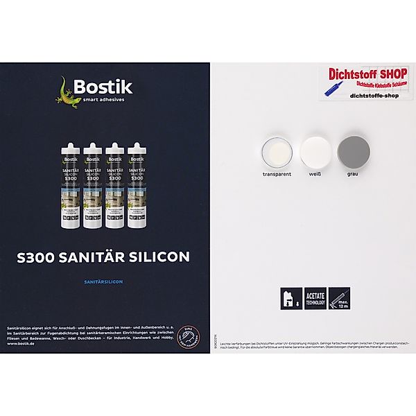 BOSTIK Dichtstoff Bostik S300 Sanitärsilicon 300ml günstig online kaufen