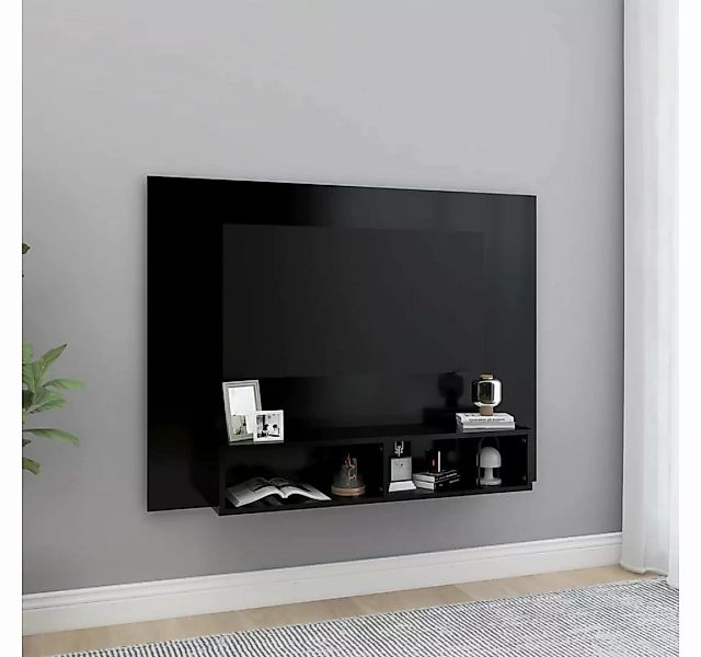 furnicato TV-Schrank TV-Wandschrank Schwarz 120x23,5x90 cm Holzwerkstoff günstig online kaufen