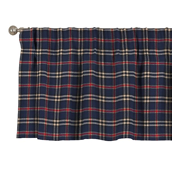 Kurzgardine mit Kräuselband, blau-rot, 260 x 40 cm, Quadro (142-68) günstig online kaufen