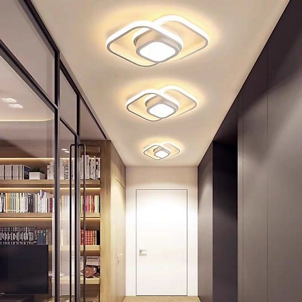 JDONG LED Deckenleuchte 30/32CM Schwarz 24W günstig online kaufen