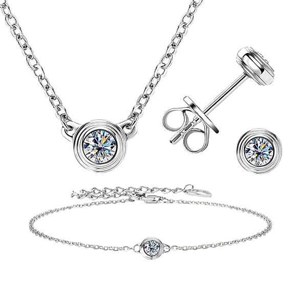 Runde Perlé Schmuckset klein zart minimalistisch, günstig online kaufen