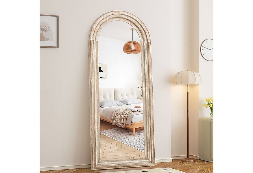 CASSILANDO Ganzkörperspiegel Vintage Bodenspiegel mit Bogen, 165x60cm,Holzr günstig online kaufen