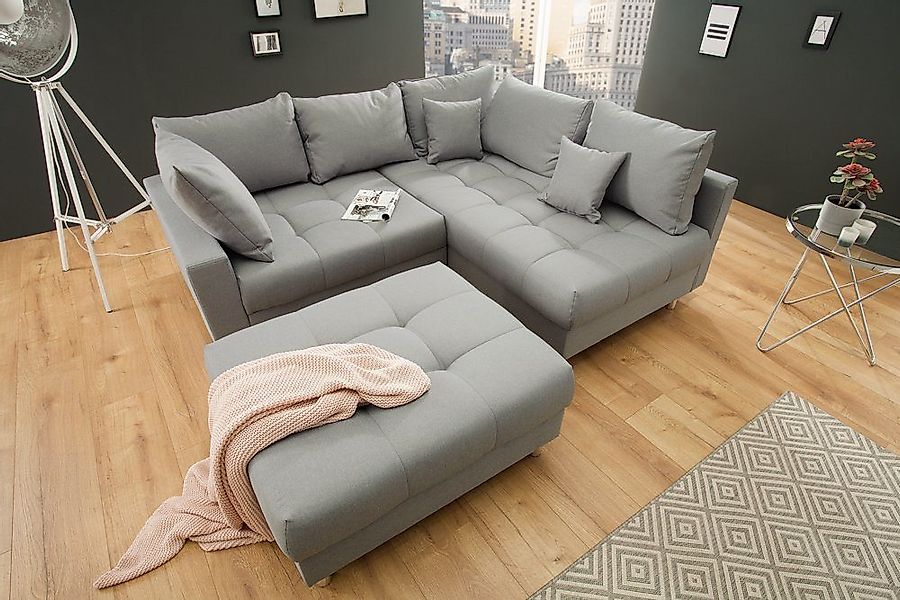 riess-ambiente Ecksofa KENT 220cm grau, Set günstig online kaufen