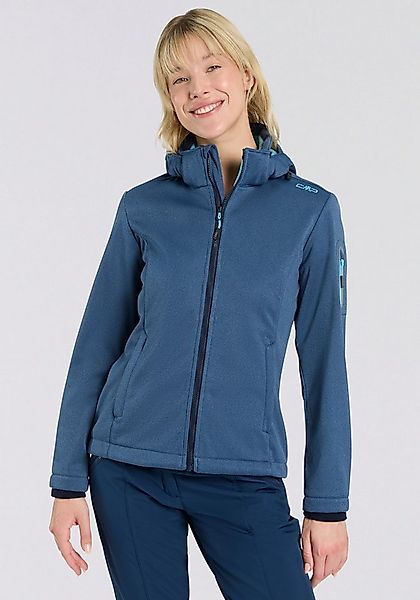 CMP Softshelljacke WOMAN JACKET ZIP HOOD (1-St) sportlicher Stil, mit abneh günstig online kaufen