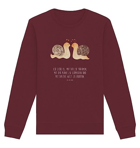 Mr. & Mrs. Panda Longpullover Schnecken Liebe Größe XL - Burgundy - Geschen günstig online kaufen