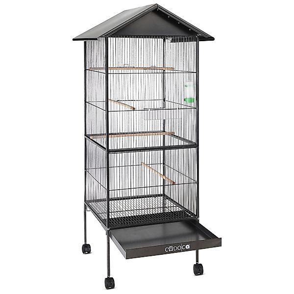 Cadoca Voliere, Vogelvoliere mit Dach 130x52x52cm günstig online kaufen