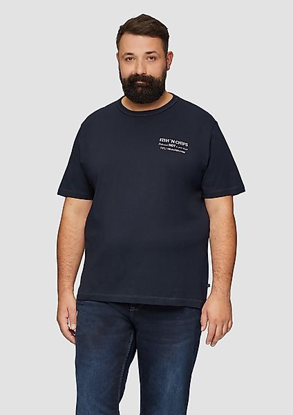 s.Oliver Kurzarmshirt Baumwollshirt mit Frontprint Artwork günstig online kaufen