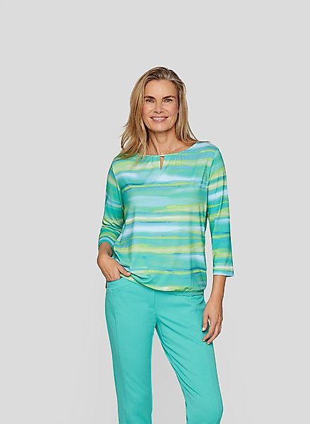 Rabe 3/4-Arm-Shirt mit gerafftem Rundhals und günstig online kaufen