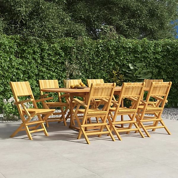 Vidaxl Gartenstühle 8 Stk. Klappbar 55x61x90 Cm Massivholz Teak günstig online kaufen