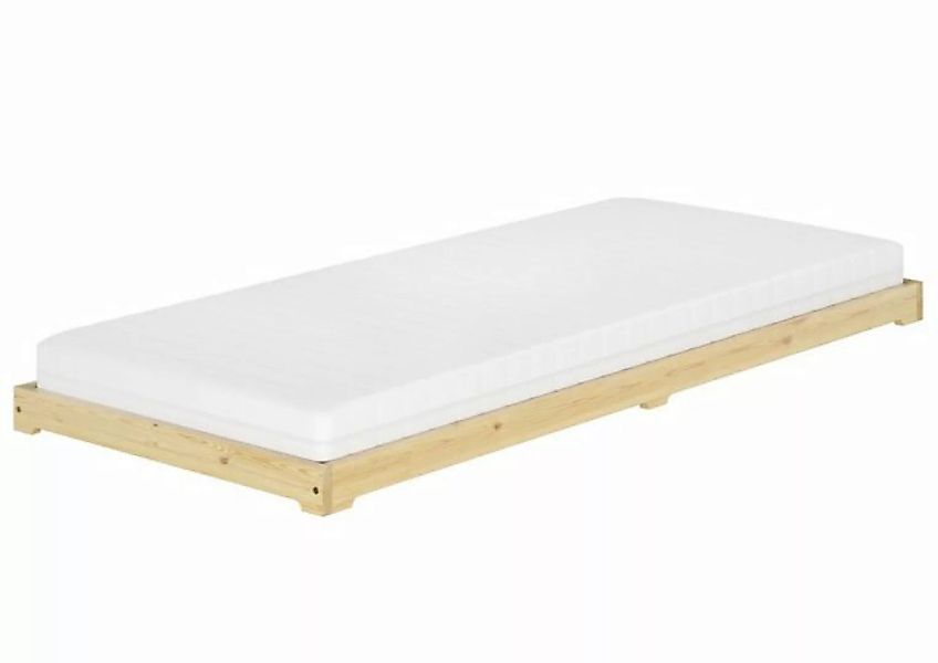 ERST-HOLZ Bett Studentenbett Futon extra niedriges Holzbett 80x200 cm Kiefe günstig online kaufen