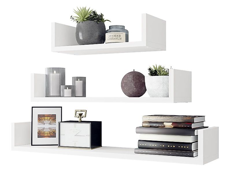 MIRJAN24 Wandregal Trio 004, 3er-Set, Breite: 40, 60, 80 cm, Haken zum Aufh günstig online kaufen