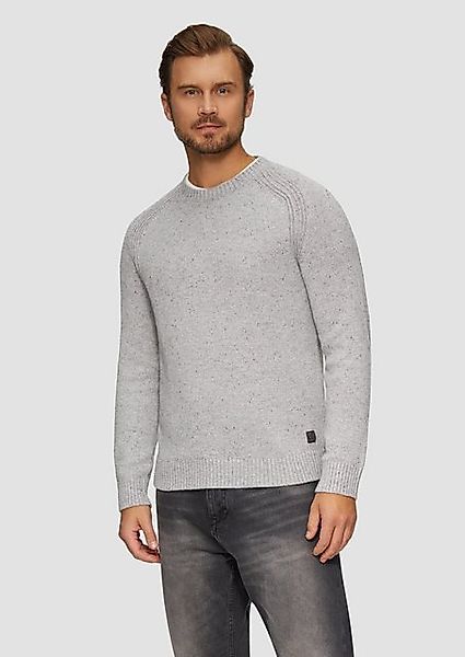 s.Oliver Strickpullover Crew-Neck-Pullover mit Farbeffekt Rippblende günstig online kaufen