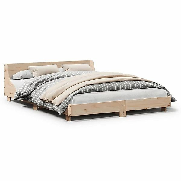 vidaXL Bett, Bettgestell Weiß 135x190 cm Holzwerkstoff günstig online kaufen