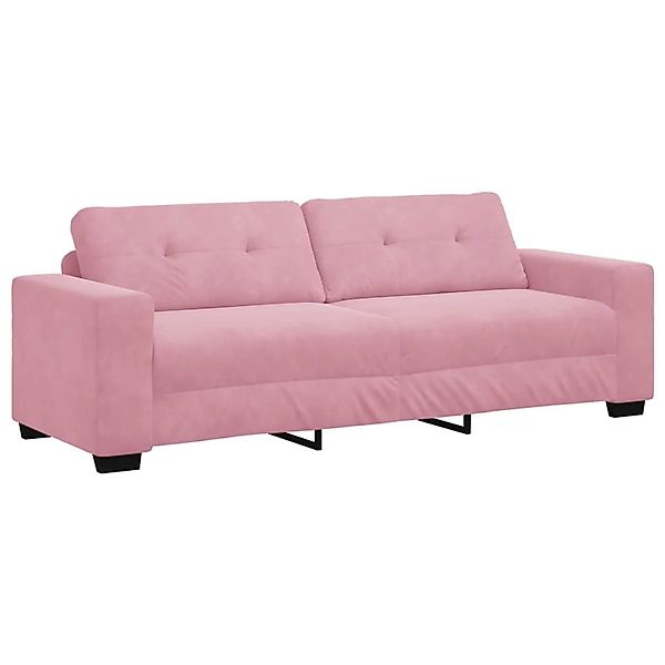 vidaXL 3-Sitzer-Sofa mit Kissen Rosa Samt 4105137 günstig online kaufen