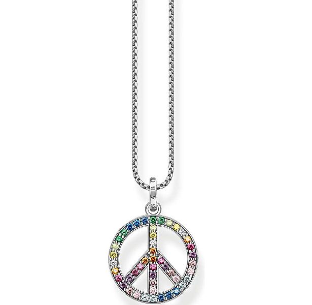 THOMAS SABO Kette mit Anhänger Peace-Zeichen KE2170-318-7-L55V günstig online kaufen