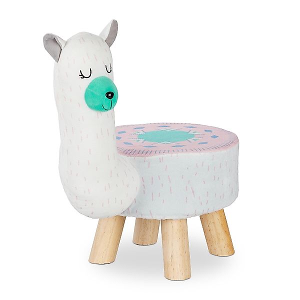 relaxdays Kinderhocker Tierhocker für Kinder, Lama günstig online kaufen