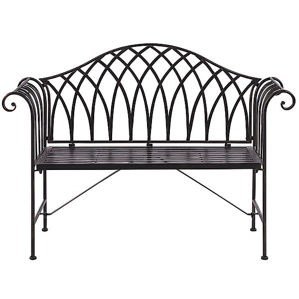 Beliani Gartenbank Schwarz 45x130x94 günstig online kaufen