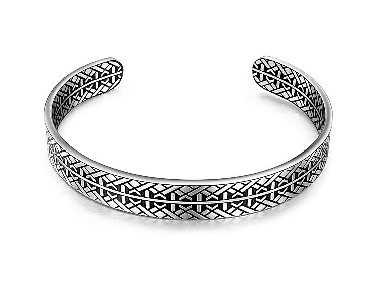 True Rebels Armreif silber/schwarz, aus Edelstahl günstig online kaufen