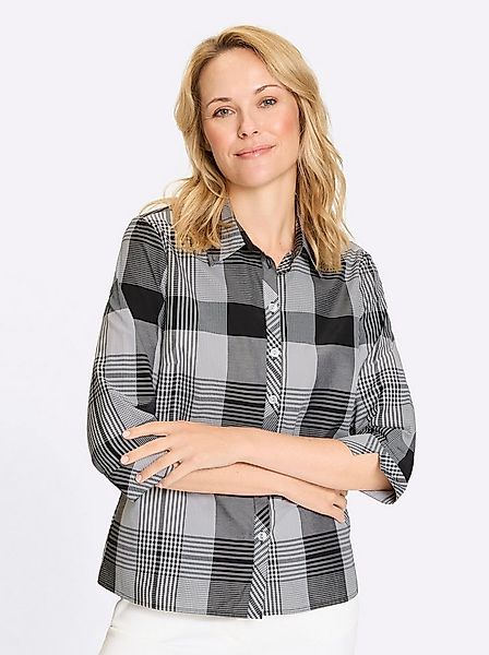 Sieh an! Klassische Bluse Karo-Bluse 3/4-Arm günstig online kaufen