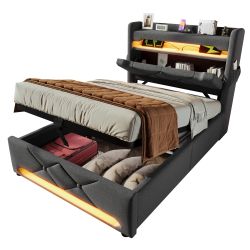 OKWISH Polsterbett Betten mit Hydraulisch Stauraum günstig online kaufen