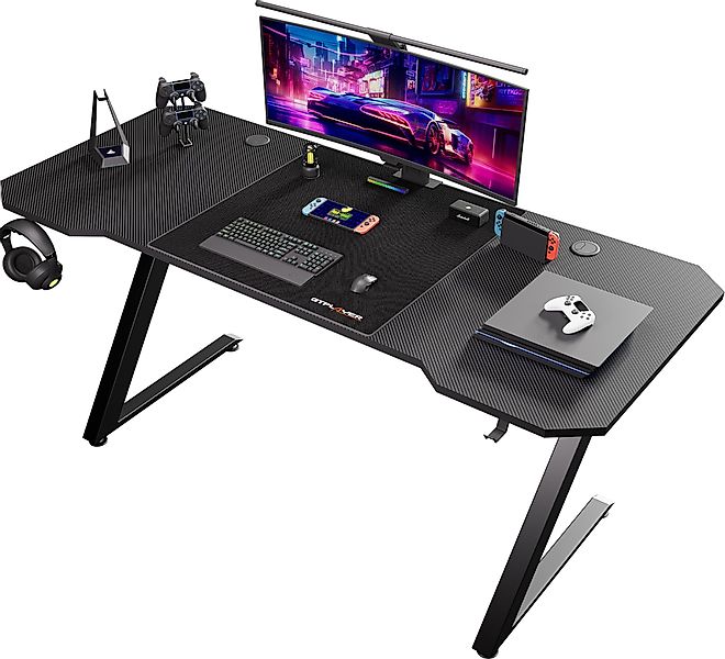 GTPLAYER Schreibtisch 120×60 Gaming Tisch mit günstig online kaufen