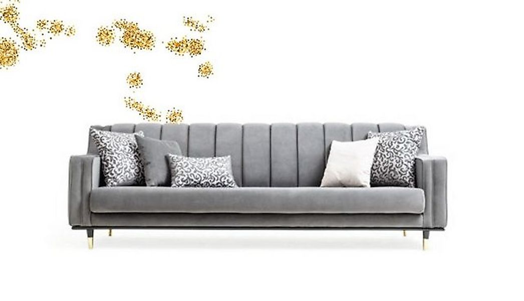 Xlmoebel Sofa 5-teiliges Luxus-Sitzgruppen-Set mit 3+3+1+1-Sitzern, Beistel günstig online kaufen