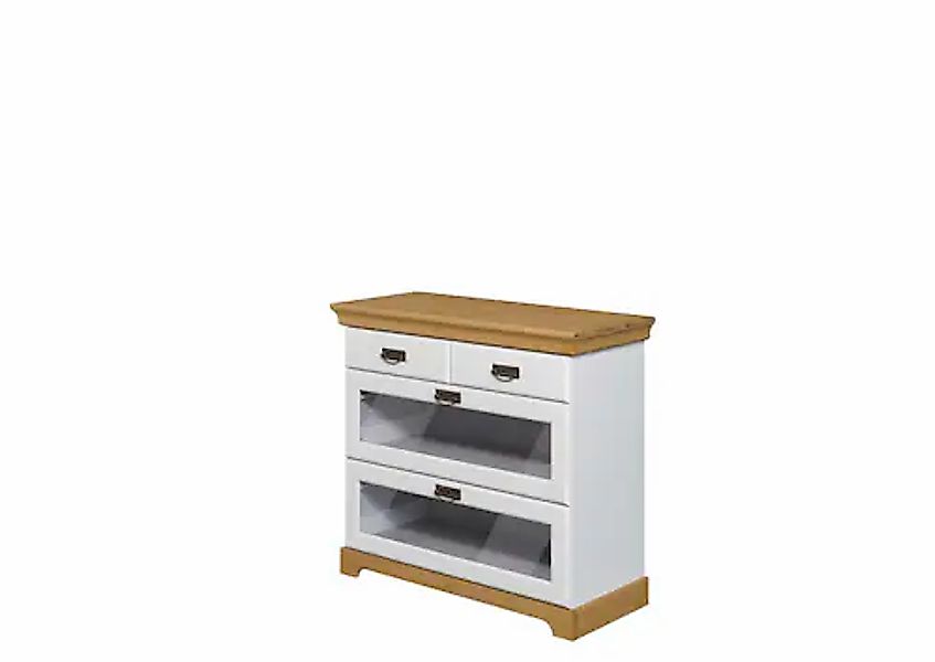 OTTO home Kommode "Rügen" zertifizietes Massivholz, mit Schubkasten und Gla günstig online kaufen