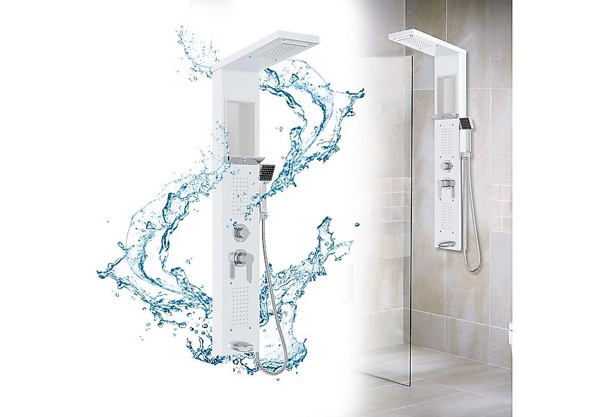 FIVMEN Duschsystem Duschpaneel aus Edelstahl mit Ablage und Armatur Duschsä günstig online kaufen