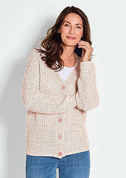 GOLDNER Strickjacke Langarm Strickjacke mit V-Ausschnitt Cardigan aus modis günstig online kaufen