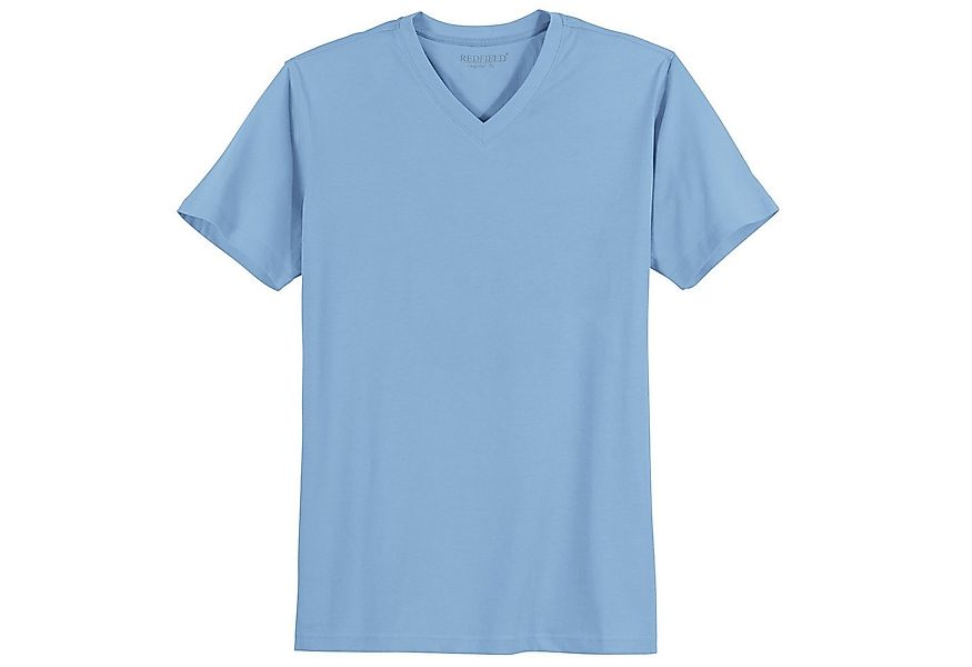 redfield V-Shirt Redfield V-Neck T-Shirt Übergröße hellblau Quentin günstig online kaufen