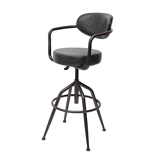 PROREGAL Barhocker Gepolstert Mit Lehne Sitzhöhe 66-76cm Höhenverstellbar I günstig online kaufen