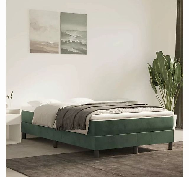furnicato Bett Bettgestell Dunkelgrün 120x200 cm Samt günstig online kaufen