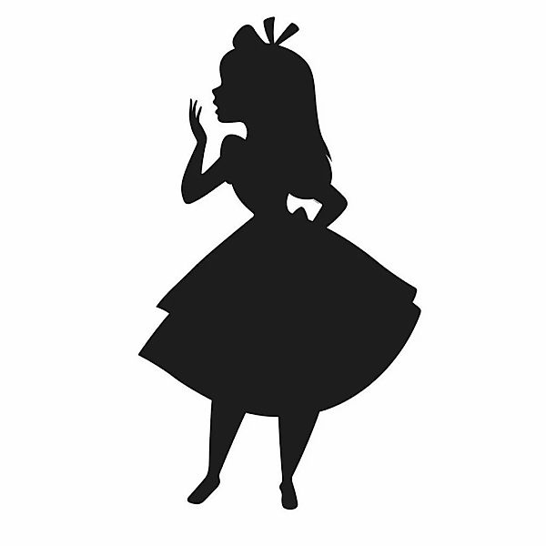 Komar Poster Alice Silhouette Disney B/L: ca. 50x70 cm günstig online kaufen