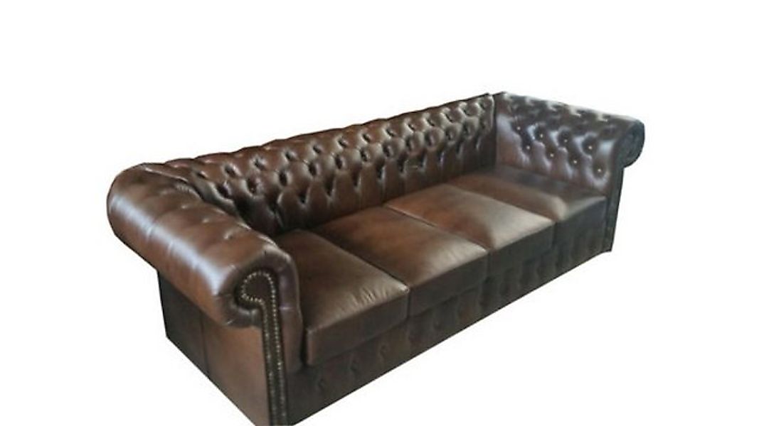 JVmoebel Chesterfield-Sofa 2,7m XXL Big Sofa Leder Couch 80cm Sitztiefe Pol günstig online kaufen