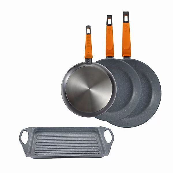 Pfannen-set San Ignacio Cookware Lava Aluminium Geschmiedetes Aluminium (4 günstig online kaufen