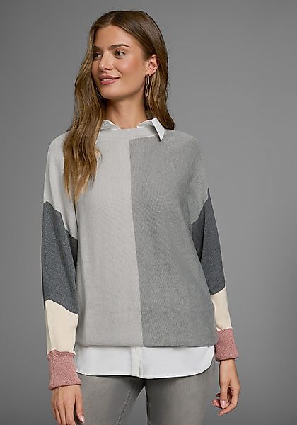 Boysen's Rundhalspullover mit modischem Pastel-Colorblocking NEUE günstig online kaufen