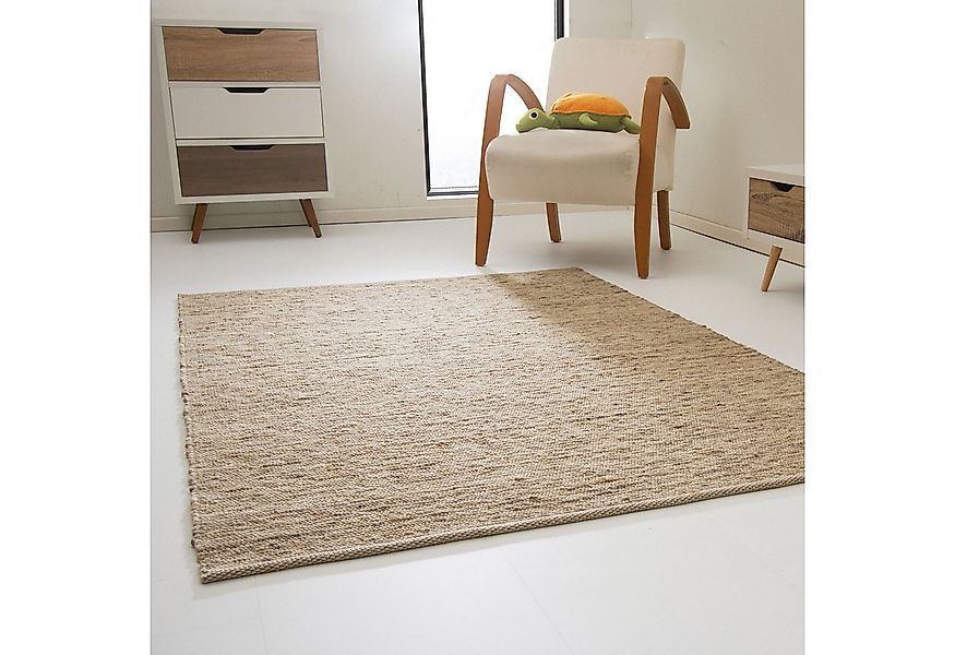 Steffensmeier Wollteppich Leutasch mit Fusselstopp, Rechteckig, Handwebtepp günstig online kaufen