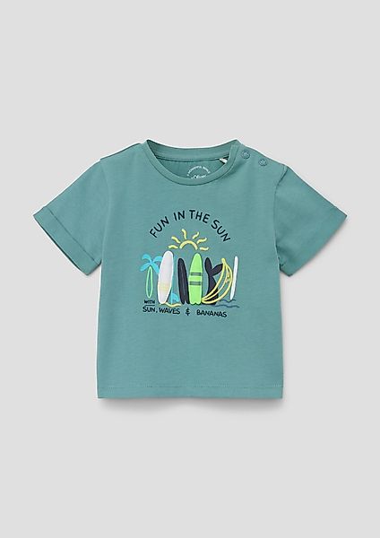 s.Oliver Kurzarmshirt Jersey-Shirt mit Frontprint Artwork günstig online kaufen