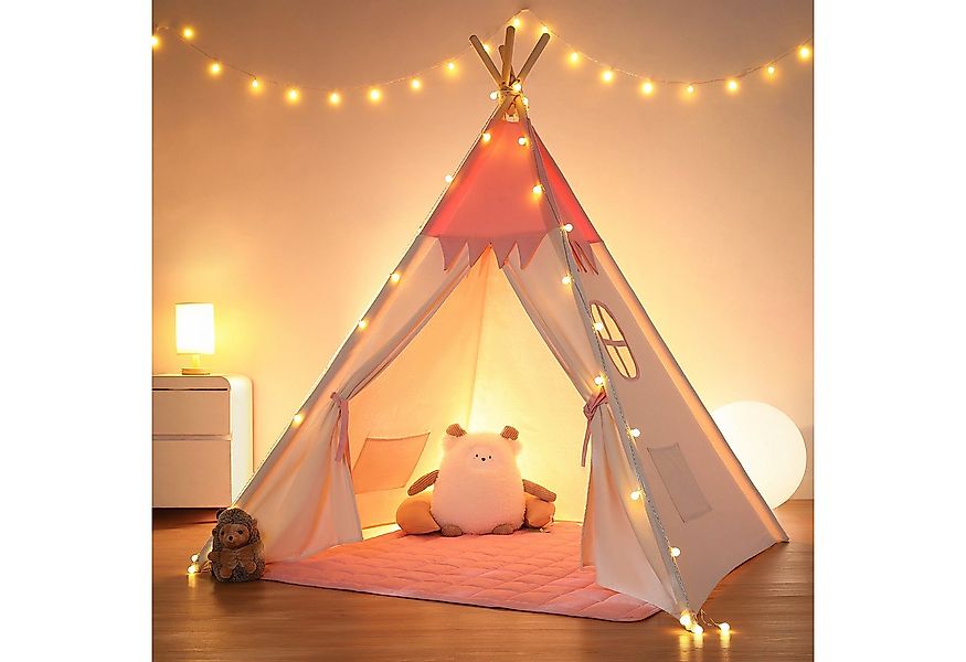 besrey Spielzelt Tipi Zelt für Kinder, Tippi Kinderzelt, Kindertipi +Lichte günstig online kaufen
