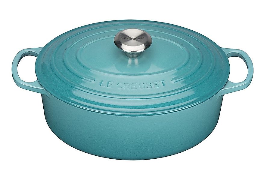 Le Creuset Bräter Signature Oval Gusseisen Karibik 29cm günstig online kaufen