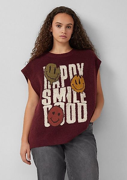 QS Kurzarmpullover Strickpullover Oversized Pullunder günstig online kaufen