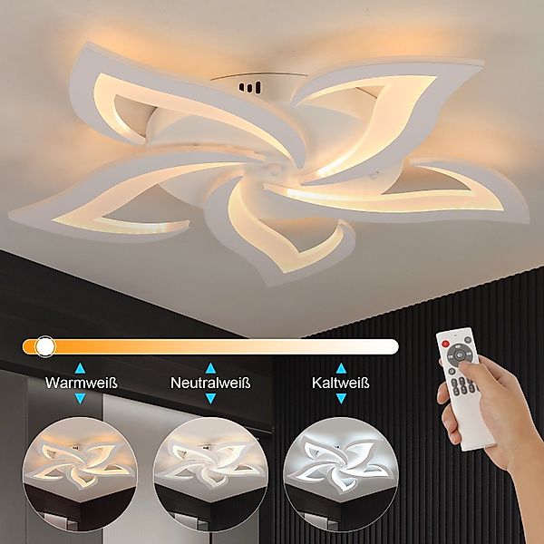 oyajia Deckenleuchten Moderne Kronleuchter LED Deckenleuchte günstig online kaufen