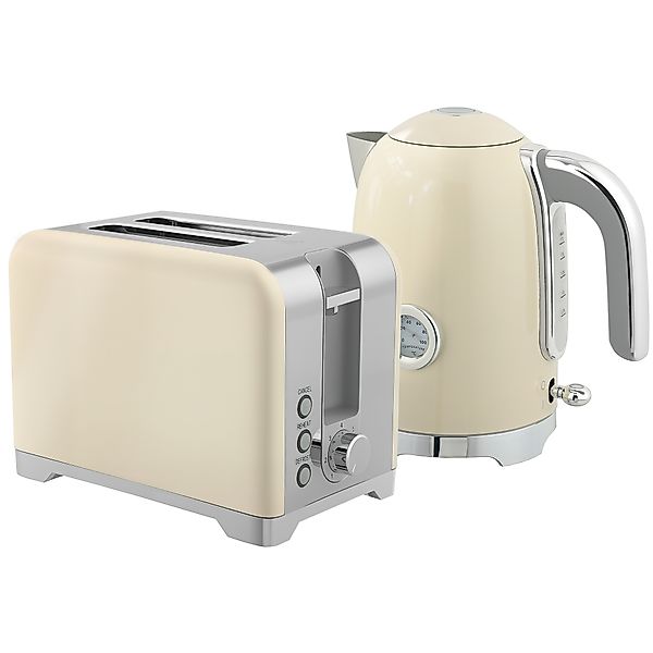 HOMCOM Wasserkocher Toaster Set, 2200 W, 1,7 L Edelstahl Wasserkocher 2 Sch günstig online kaufen