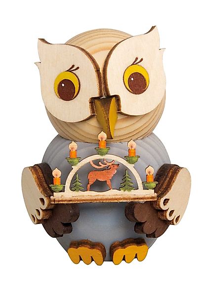 Kuhnert Dekofigur Mini-Eule mit Schwibbogen - günstig online kaufen