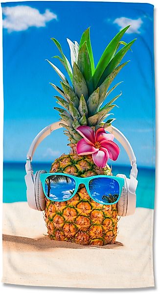 good morning Strandtuch "Pineapple" Mikrofaser, 100x180, Schnelltrocknend, günstig online kaufen