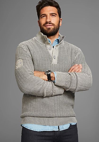 Mans World Troyer "Bis Größe 5 XL", mit Ärmelbadge günstig online kaufen