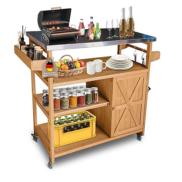 Coemo Gartentisch JAMES, großer Servierwagen mit günstig online kaufen