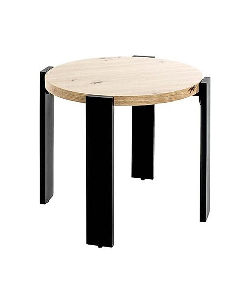 Beistelltisch ca. 50x46 cm Schwarz / Eiche günstig online kaufen