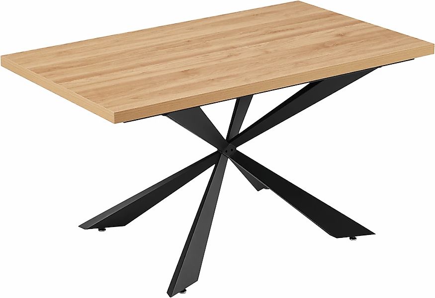 OTTO home Esstisch "Cusey" Melaminbeschichtung mit naturgetreuer Holzmaseru günstig online kaufen